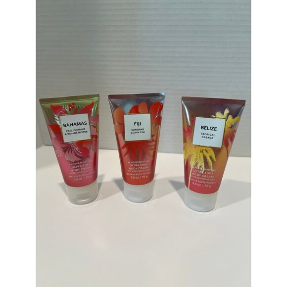Bath & Body Works Other - 3 NEW Bath & Body Works BAHAMAS FIJI BELIZE Ultra Shea 24 Hour Moisture 2.5 oz